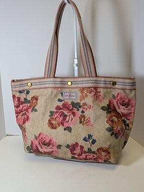 Cath Kidston Pink Floral Canvas Tote Bag
